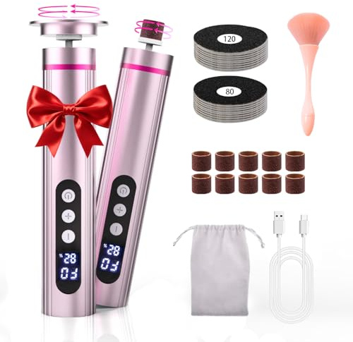 Pedicure Elettrico per Piedi – Lima Professionale 2-in-1 Anti-Calli con 9 Velocità, Kit con Dischi e Testine, Esfoliante e Sicuro per Calli, Talloni Screpolati e Pelle Secca, per Donne e Uomini