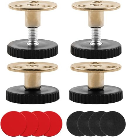 Qaum 33 – 40 mm, piedini regolabili in altezza, 4 pezzi, piedini regolabili, piedini per mobili, piedini di sostegno per mobili, cuscinetti ammortizzanti e accessori di montaggio per armadi, piedi
