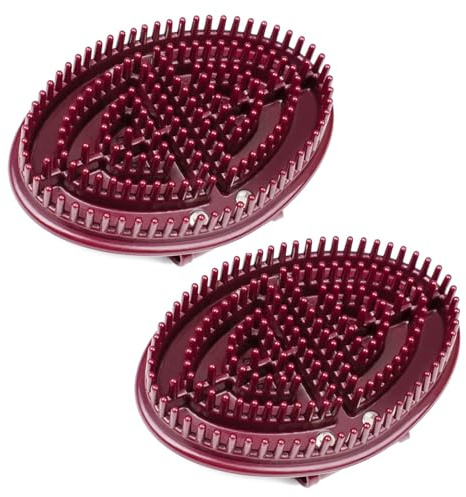 2 Piezas Cepillo de Masaje Corporal de Silicona, Cepillo de Meridianos, para Masaje y Moldeado Corporal, Ergonómico y Respetuoso con la Piel, Masajeador para el Hogar y el Salón (Marrón)