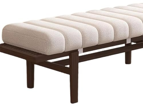 Genérico Cojín para Banco De Exterior/Interior De 50-200cm,Almohadilla Antideslizante para Asiento De 2/3 Plaza,para Ventanas Panorámicas,Bancos,Comedor,Sillones,Columpios,Sofá,Blanca,40x170CM