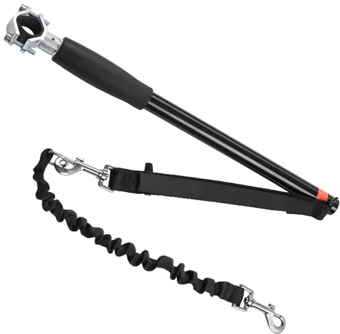TOATELU Fahrrad-Hundeleine: Robuste Hundeleine aus Stahl-Nylon, sichere Fahrrad-Hundeleine mit abnehmbarem Griff, Flexible Hundeleine für Fahrräder, zum Radfahren und für Outdoor-Aktivitäten