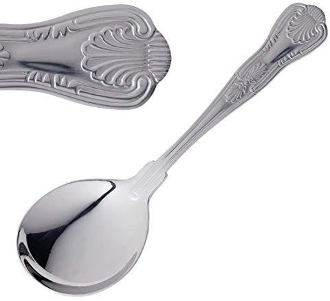 12X Olympia Kings Soup Spoon 173mm 18/0 Stainless Steel Dining Serving Cutlery