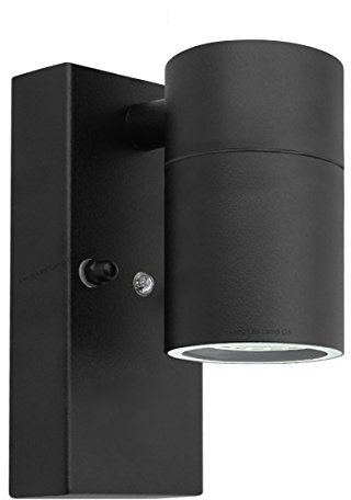 Long Life Lamp Company Black Outdoor Wall Light Dusk Till Dawn Sensor Stainless Steel IP65 ZLC089B