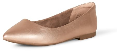 Amazon Essentials Ballerine da donna a punta, oro rosa, 38
