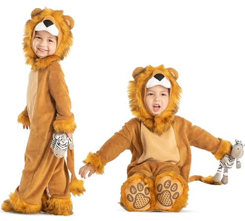Spooktacular Creations Baby lejondräkt söt kostym med djurtryck (12–18 månader)