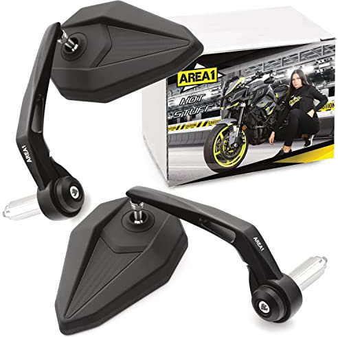 Area1 Motorrad Spiegel Lenkerendenspiegel CNC kompatibel mit MT-09, MT-09 SP, RN29, MT-09 Tracer, GT (V55)