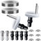 Kit Universal de Fijación para Asiento de Inodoro, 10 Pzs WC Tapa Fijaciones Tornillos, Accesorios de Montaje para Tapa de Inodoro en Acero Inoxidable, Herrajes de Bisagra para Asiento de WC