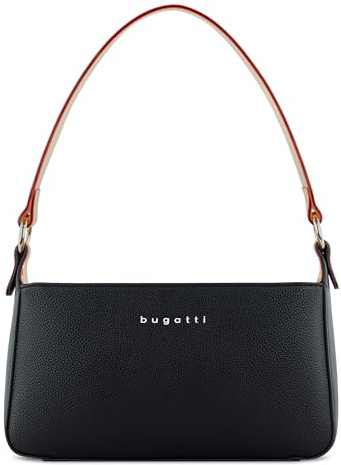 bugatti Ella kleine Damen-Umhängetasche - Kunstleder, Reißverschluss, in Schwarz