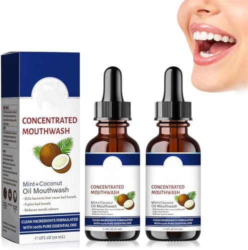 Coconut Fresh Oil-Pulling Mouthwash, Coconut Oil Pulling for Teeth, Coconut Pulling Oil for Teeth and Gums, Coconut Oil Mouthwash, Fresh Breath & Whitening Mouthwash (2)