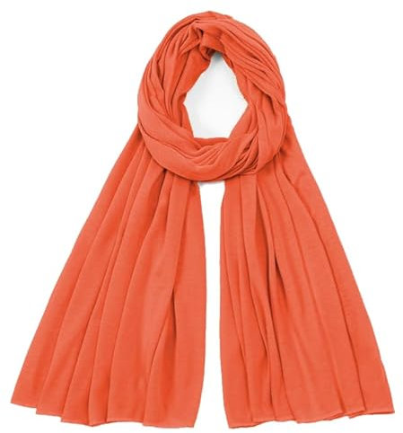 Van Der Rich ® - Einfarbiger Schal Weiche Stola 68cm*170cm - Damen (Orange34)