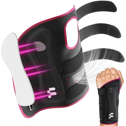 Fitomo Ultra-Thin Wrist Support with S-Shaped Ergonomic Splint, Wrist Splint for Carpal Tunnel Arthritis Tendonitis Sprains, Hand Splint for Sleeping