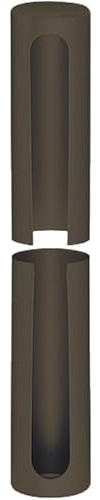 cyclingcolors 2x copri coperchio tappo cerniera finestra porta boccole manicotto plastica copertura tubo, 20mm marrone lunghezza 118mm plastica