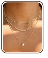 Chriscoco 3 st kedja guld damer lager halsband damer 14K guldpläterade kedjor set vattentät kedja silver guldkedja silverkedja med CZ hjärta kors hänge för kvinnor