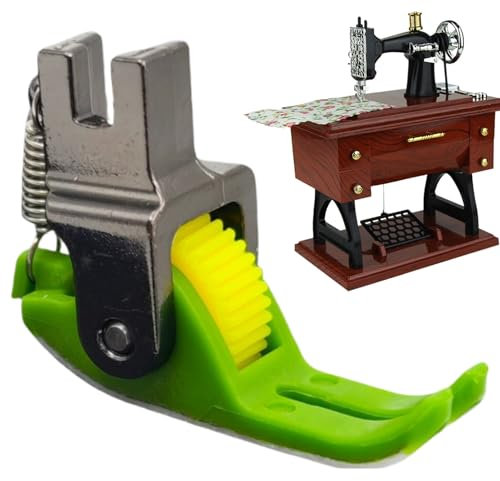 Roller Presser Foot - Sewing Machine Roller Foot Attachment Portable Smooth Fabric Feed Tool | Non-Slip Quilting Foot for Thick Material Leather Denim Canvas Viny