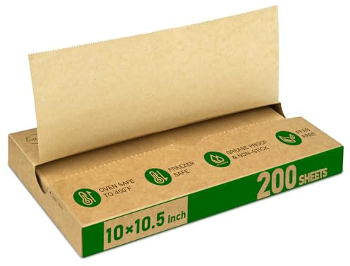 EcoDispose Precut POP UP Deli Paper Sheet, 200 Pack, 10 x 10.5, Kraft