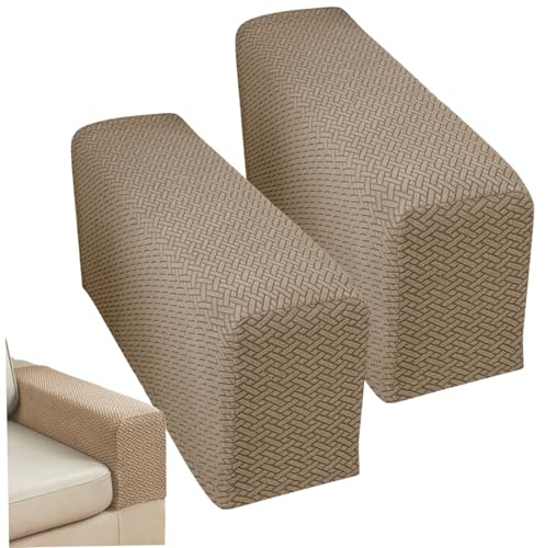 Hperu 2 pezzi copri braccioli per divano, copri braccioli elastici per divano, antipolvere e resistenti all'usura, per casa, ufficio, hotel, caffè leggero, protezione dei mobili, per