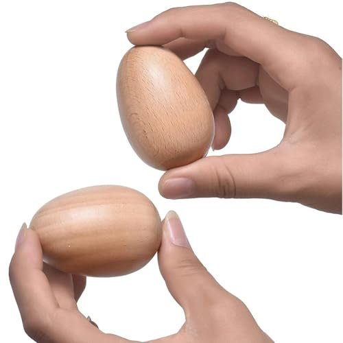 Auratrove Uovo da rammendo in legno di faggio per calzini, strumento da cucito ergonomico per lavorare a maglia e rammendare, fungo in legno compatto portatile 6 x 4 cm
