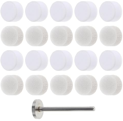 Healvian Mini Sponge Polishing Pads Round Sanding Discs Nail Drill Set for Brightening and Shaping Nails, Metal and Sponge Material with Compact Design for Professional Salons and Home