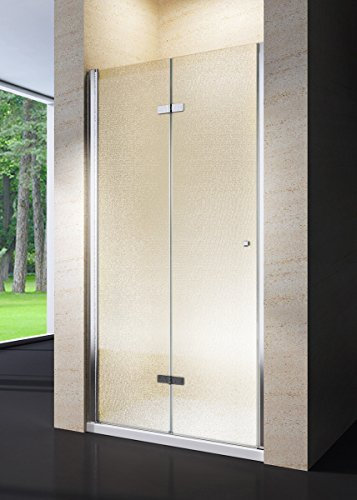 Yellowshop - Box Doccia Cm 70, 80, 90, 100, Porta Nicchia Soffietto Libro Pieghievole In Alluminio Cristallo Trasparente E Opaco 6mm Altezza Cm 190 (70 CM (Da 68 a 72 CM), PUNTINATO OPACO)