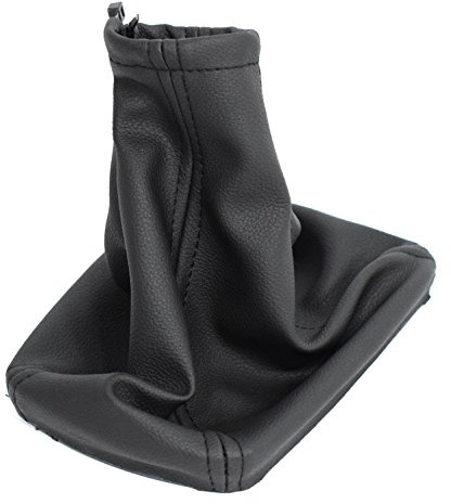 Black Leather Gear Stick Gaiter + Plastic Frame