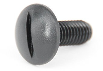 20 Stück Flachrundschrauben mit Schlitz NFE 27128 M6x10 PA schwarz/Nylon schwarz