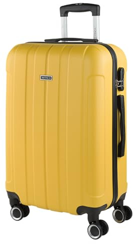 ITACA - Hartschalenkoffer Groß, Reisekoffer Mit Rollen Groß - Robustes Reisegepäck Als Aufgabegepäck 158 cm Gurtmaß - Trolley Koffer & Trolleys, Suitcase ., Gelb
