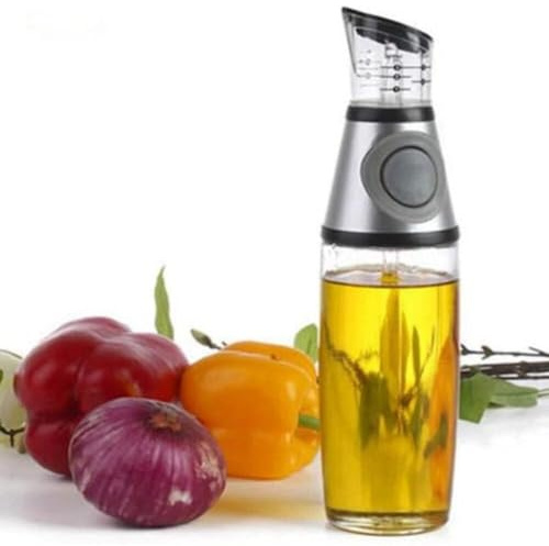 offershop Dosatore Versatore Dispencer Misuratore Dosa Versa Olio D'oliva Aceto Succo Limone Vino Marsala Acqua 500 ml 500ml Bottiglia Vetro Misurazione Precisione Cucina Dieta