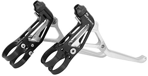 Fahrrad Bremshebel, Ultralight CNC V Bremse für Faltbares Fahrrad, Rennrad und Stadtrad, Schwarz Silber