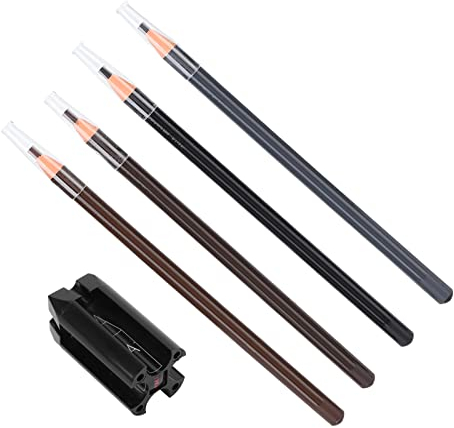 Akozon Professional Makeup Augenbrauenstift, Micro Brow Pencil, Microblading Augenbrauenstift Grau Waterproof Eyebrow Pencils Brow Pencil Set for Marking