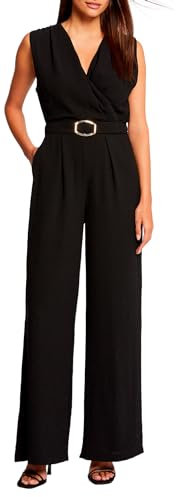 Morgan Combinaison jambe large détail boucle Noir 34