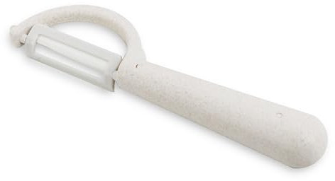 Fruit and Vegetable Peelers with Stainless Steel or Ceramic Blades, Wheat Straw Handles (Ceramic)