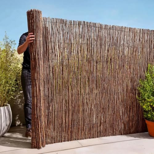 Premium Willow Fencing Screening Rolls | 11 Sizes | W3-5m x H0.9-2m (W4m x H1.2m)
