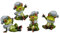 formano 4er Set Winterfrosch Kunststein Deko Figuren 9-11 cm Handbemalte Figur Weihnachtsdeko mit Silber Mütze & Schal Hellgrün Glänzend Froschhausen Frösche Deko glänzend
