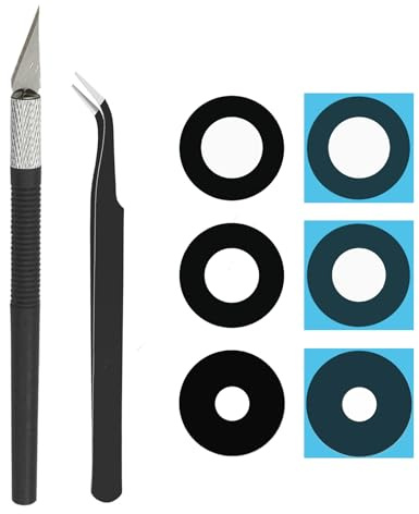 2 uppsättningar Cemobile bakre kameralins glas ersättning för Samsung Galaxy S25 Plus 5G alla hållare med förinstallerat lim, pincett, precisionskniv reparationsverktygssats