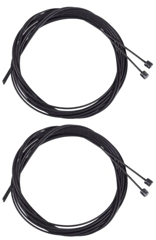 Healeved Lot de 4 Câbles de Dérailleur et Frein pour Vélo de Route et VTT Câble de Changement de Vitesse 16 M Noir Compatible Commande de Frein Solide et Précis pour Cyclisme
