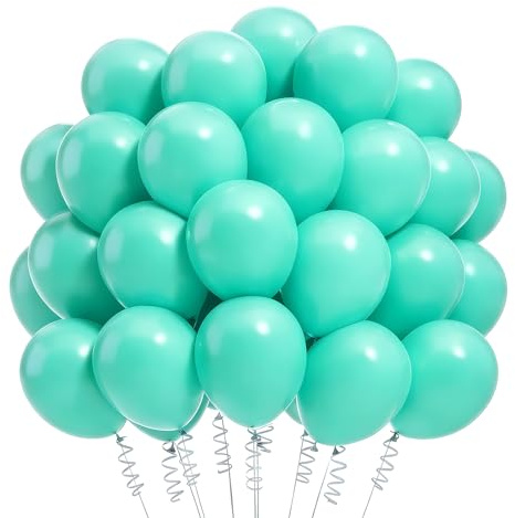 60 Piezas Globos de Cumpleaños,12 Pulgadas Globos de Helio con Cinta para Kit Arco Guirnalda Cumpleaños Baby Shower Bodas Aniversario