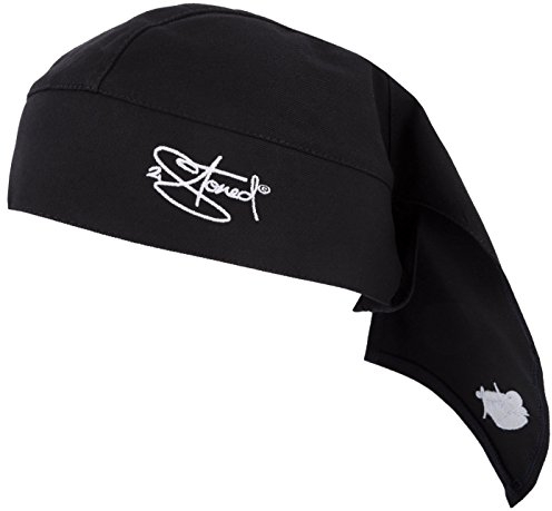 2Stoned Bandana Kopftuch Classic in Schwarz mit Stick für Damen, Herren und Kinder