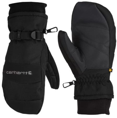 Carhartt Men's Wp Waterproof Insulated Mitt Cold Weather Gloves, Black, L UK