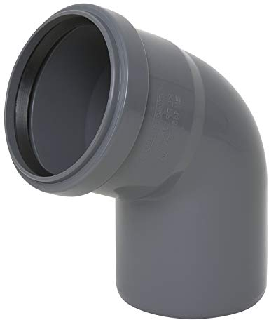 Raccord coudé HT 67,5° en polypropylène - Raccord coudé pour tuyau d'évacuation des eaux usées - MKK® DN50-67°