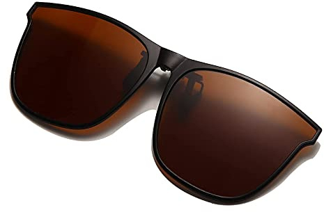 Long Keeper Gafas de Sol Polarizadas con Clip de Hombre Mujer Protección UV400 Clip Lente Gafas para Conducir Deportes