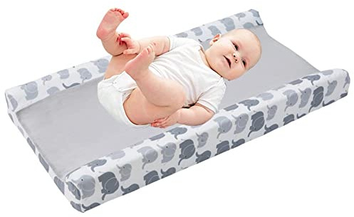 ISAKEN Housse de Matelas à Langer en Tissu Éponge, Housses de Matelas à Langer Universelles pour Bébé, Housse Douce pour Matelas à Langer Draps Housse Doux pour bébé garçon et Fille 81 x 41 x13cm