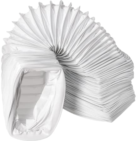 Tuyau d'évacuation d'air flexible en PVC pour climatisation, hotte aspirante, sèche-linge (220 x 55/3 m)