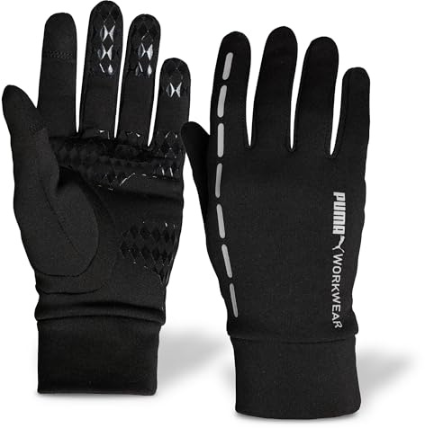 PUMA Workwear Handschuhe Herren Winter - Touchscreen tauglich - Mit Rutschfester Haptik - Warme Fleece Winterhandschuhe für Outdoor Sport, Laufen - Arbeitshandschuhe - Geschenke für Männer - Gr. L