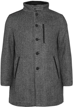 Sportiver Kurzmantel mit gestepptem Insert dunkelgrau 4XL