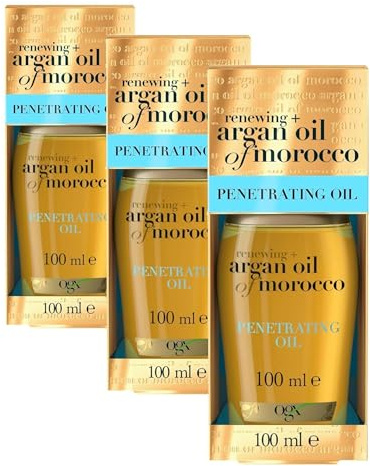 Ogx Argan Oil of Morocco Penetrating Hair Oil for All Hair Types, 100 ml (Pack of 3)