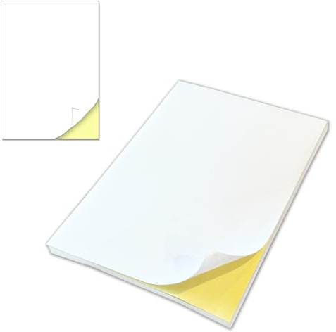 15 Hojas - Papel Pegatina para Imprimir A4, Papel Adhesivo Etiquetas Adhesivas - 297 x 210 mm