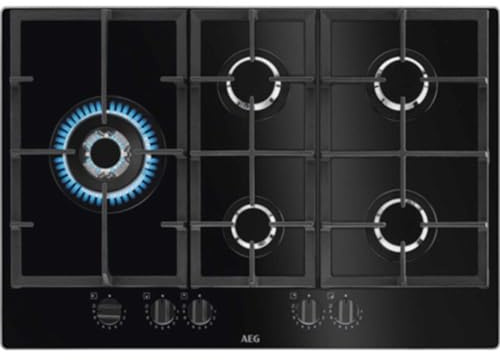 AEG 74cm 5 Burner Gas Hob - Black
