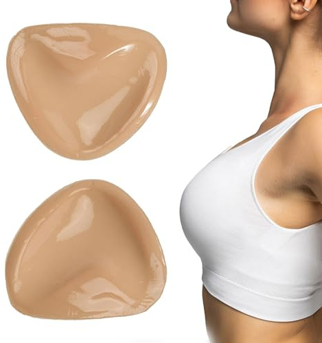 Klibbiga BH-dynor – dubbelsidiga klibbiga push-up bh-insatser, triangulära osynliga push-up dynor för kvinnor för baddräkter klänningar bikinitopp