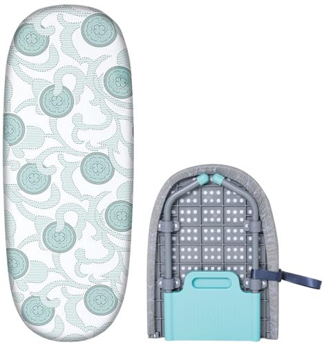 AiQInu Asse da Stiro, Asse da Stiro Salvaspazio, Asse da Stiro da Tavolo con 2 Coperchi da Stiro Resistenti Al Calore, Piedini in Gomma e Copertura di Alta Qualità, 31 * 82cm