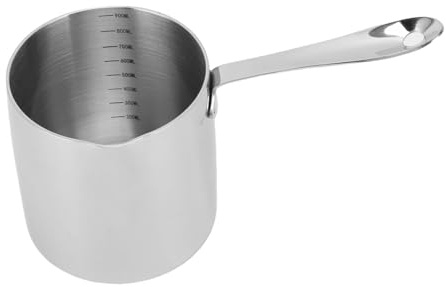 Fdit Pentola Friggitrice in Acciaio Inossidabile, Grado Alimentare con Manico, Design Compatto per Mini Casseruola, Piccole Cucine, Compatibili con Stufa a Gas, Pentole a Induzione